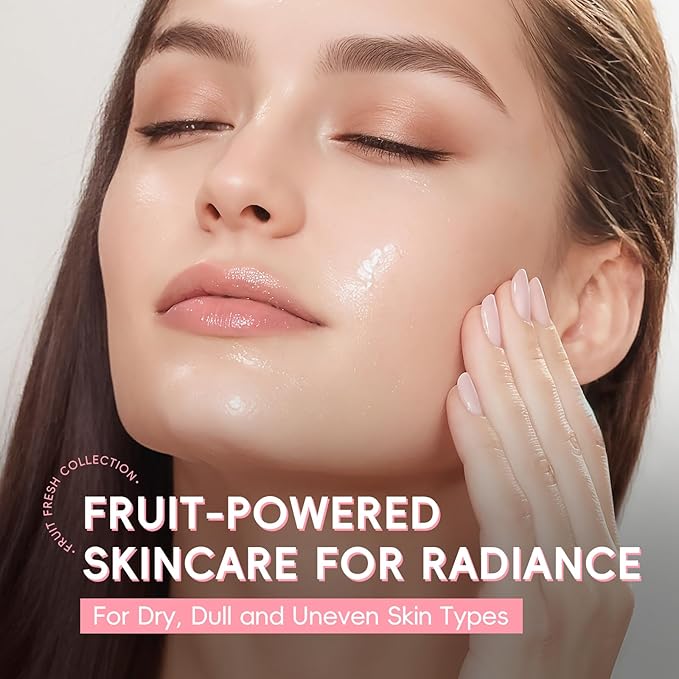 Watermelon Skin Care Set, Beauty Skincare Gift Sets, Fruit Facial Skincare Products, Routine Skin Care for Teens 10-12, Nourishing, Hydration, Glow Up, Trendy Stuff for Girls with 3PCS