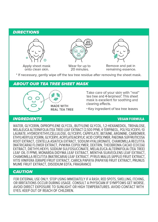 I DEW CARE Face Sheet Mask - Here's To Clearing Clay | Daily Exfoliate, Decongest, Minimize Pores, Soothe, Infused with 3-Clay Complex, Tea Tree, Centella Asiatica, Moisturizing, 4ea