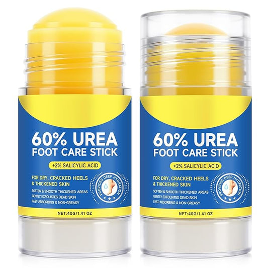 Urea Foot Cream, Urea Cream 60 Percent for Feet, Foot Cream for Cracked Heels and Dry Skin, Cracked Heel Repair Cream Plus 2% Salicylic Acid, for Calluses and Hard Skin 2PCS