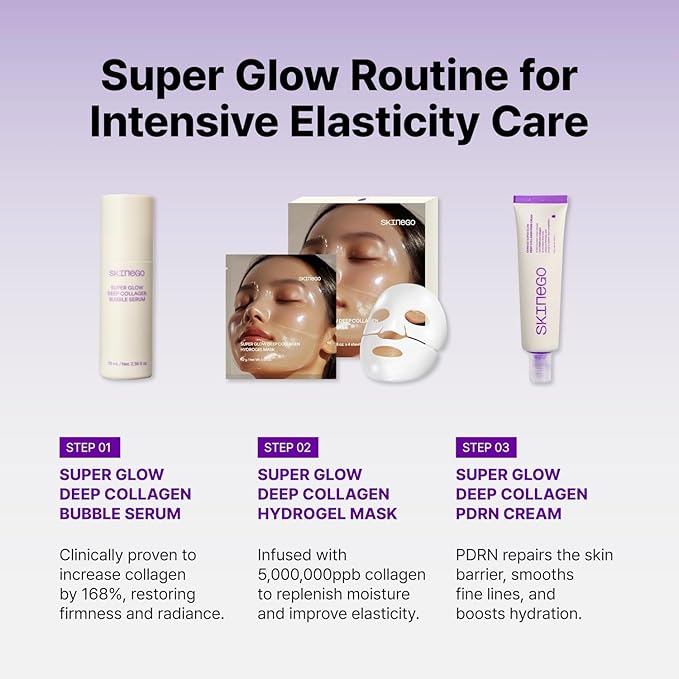 Super Glow Deep Collagen PDRN Cream – 1,000,001ppb PDRN & Collagen, Pink Tone-Up Moisturizer for Glass Skin, Firming & Hydrating, Korean Skincare 50g / 1.69 fl.oz.