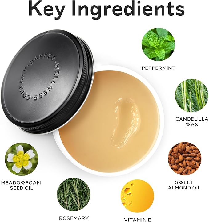 Barker Wellness Muscle Therapy Balm｜Soothe Joint and Muscles, Natural Relaxation with Added Antioxidants and Moisturizer｜All-Natural Vegan Cruelty-Free