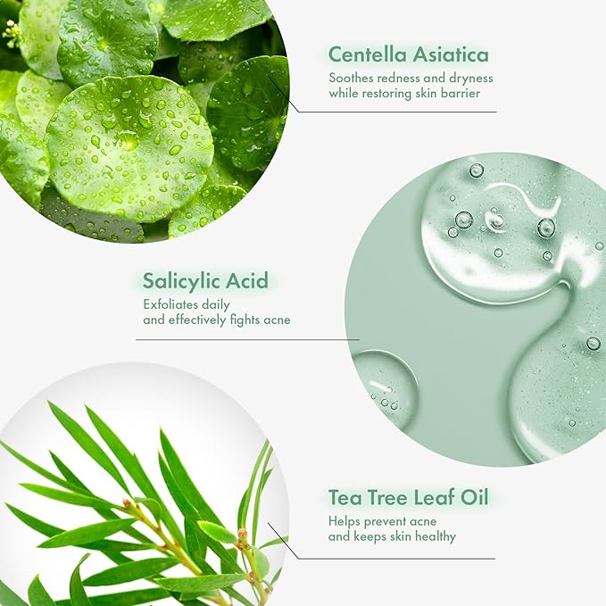 NATUREONE AC Kill Cream, BHA & Salicylic Acid Face Moisturizer, Niacinamide for Active Skin Repair, Tea Tree Oil for Soothing Sensitive Skin, acne spot treatment Korean Skincare, 30g, 1.05 oz.