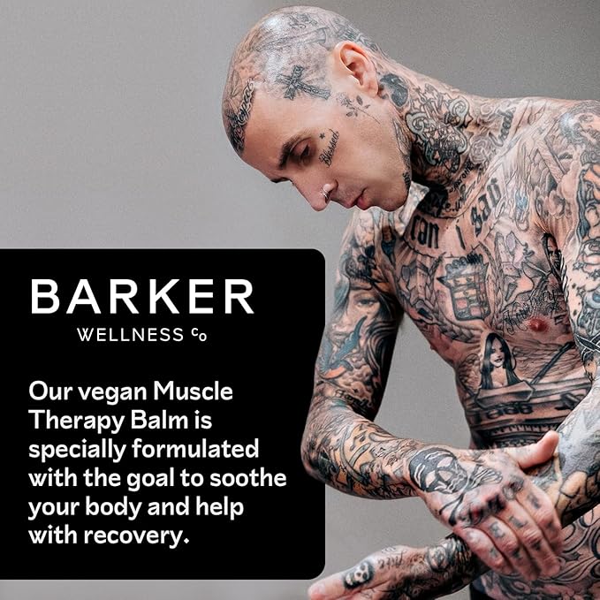 Barker Wellness Muscle Therapy Balm｜Soothe Joint and Muscles, Natural Relaxation with Added Antioxidants and Moisturizer｜All-Natural Vegan Cruelty-Free