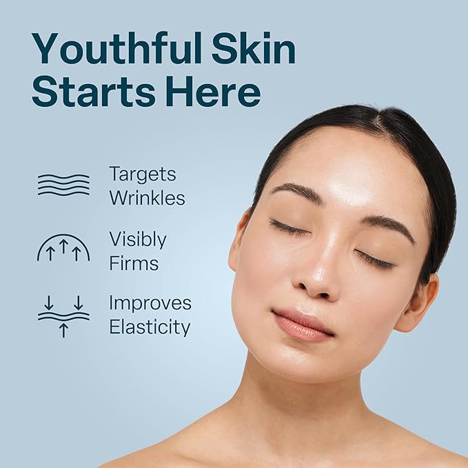 QRxLabs Peptide Complex Serum for Face - Collagen Booster with Hyaluronic Acid & Chamomile Extract - Reduces Wrinkles, Heals & Repairs Skin, Tightening Effect - Hyaluronic Acid Serum for Face