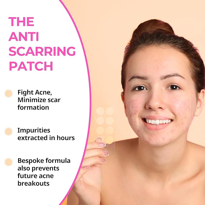 The Anti Scarring Patch (48 Patches) | Bespoke Formula Pimple Patches for Face to Fight Acne & Minimize Scars | Results After 6 Hours | Strategically Curated Ingredients | Created By Dermatologists