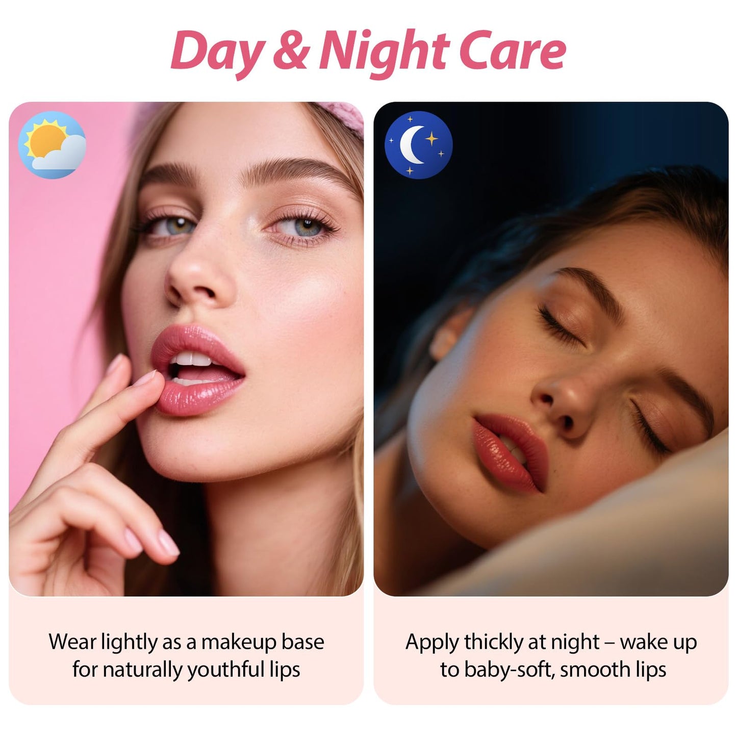 Lip Sleeping Mask,Moisturizing Lip Balm Containing Squalane and Jojoba Oil,Lip Care Cream That Provides Long-Lasting Moisture and Deep Nourishment,Fruity-Scented Lip Balm,Light and Non-Sticky.