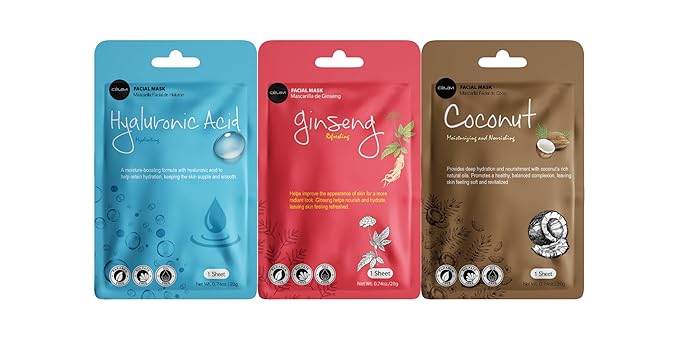 Celavi Collagen Face Sheet Mask K-Beauty Korea Skin Care Moisturizing New D Type- 12 Sheets