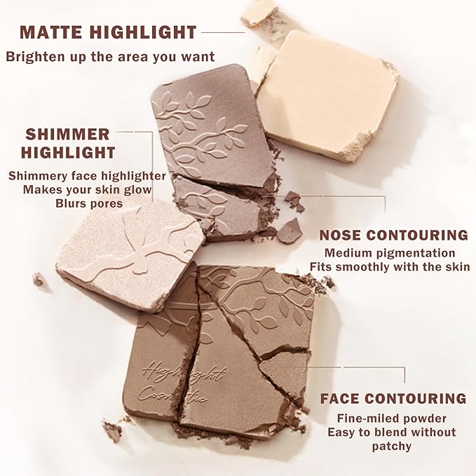 Contour Powder Highlighter Powder Contour Palette,2 In 1 Palette,Face