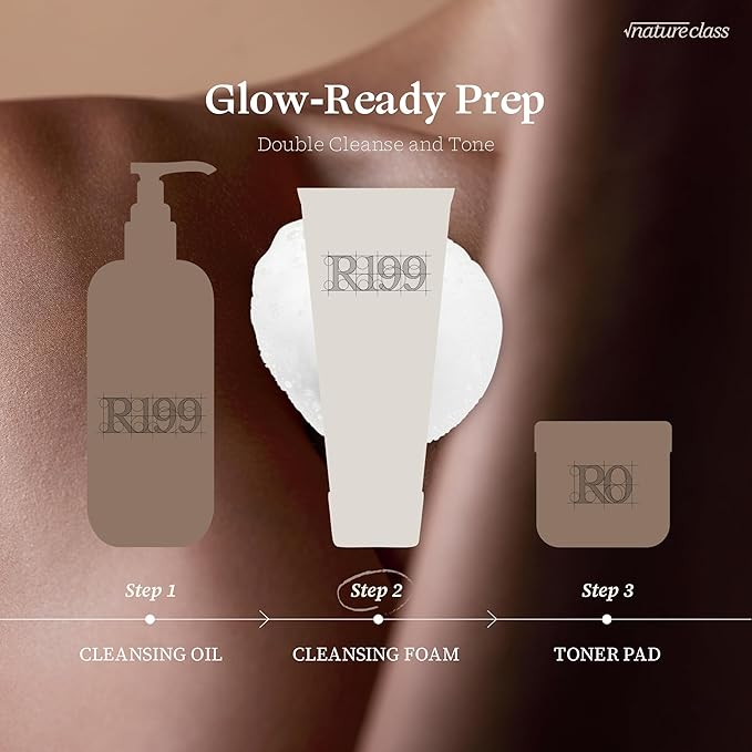 R199 Gentle Cleansing Foam with Rice Bran Extract–Deep Cleansing,Exfoliating, Hydrating & Low pH Formula for Radiant Skin, Makeup Removal, Korean Skincare 5.07 fl.oz.