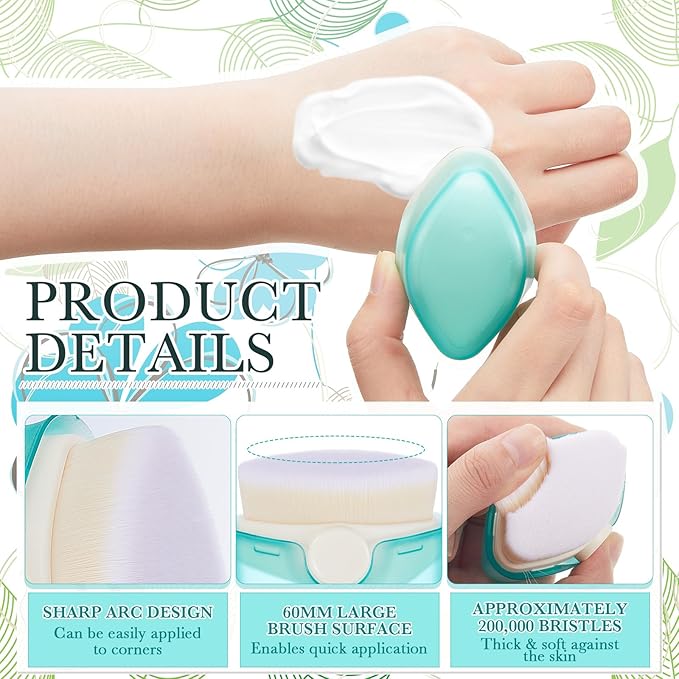 4 Pcs Sunscreen Applicator for Kids,sunscreen Brush Sunblock Applicator with Protective Case for Kids Baby Adult Sun Lotion Applicator Sun Cream Brush for Kids Women