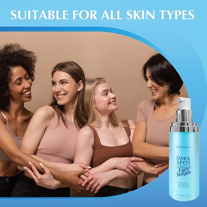 EnaSkin Dark Spot Remover for Face: Hyperpigmentation Body Treatment for Freckles Melasma Age Spot Sun Spot - Dark Spots Corrector Serum for Women and Men (1.0 Fl Oz)
