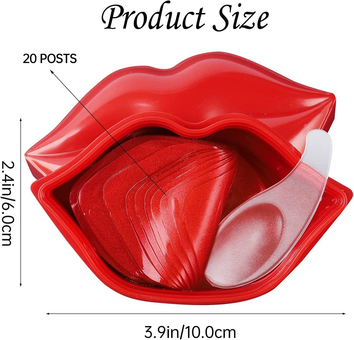 20PCS Collagen Lip Masks,Lip Care Lip Pads Great for Moisturizing,Nourishing & Firms Lip,Lip Sleeping Mask for Plumping Your Lips. (YUEHAO Lip Mask Red)