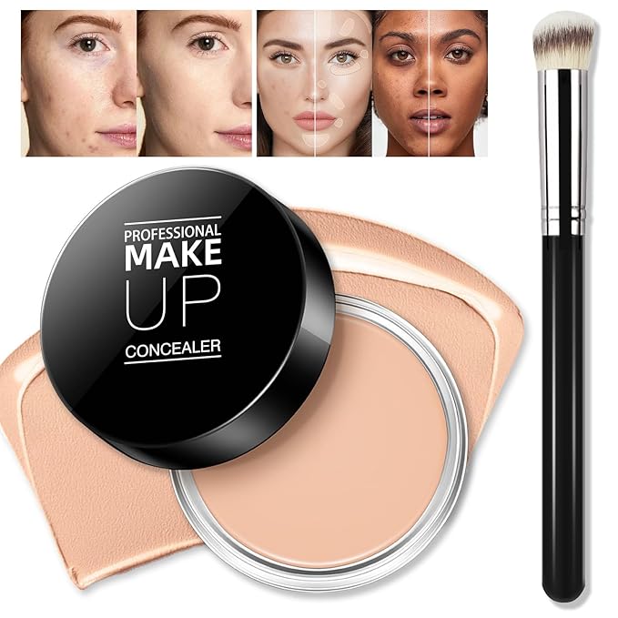 Cream Concealer Full Coverage Makeup, Matte Color Correcting (#03 NETURAL)