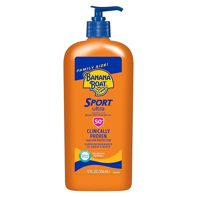 Banana Boat Kids Sport Sunscreen Roll On SPF 60, 2.5oz and Banana Boat Sport Ultra Sunscreen Lotion SPF 50, 12oz