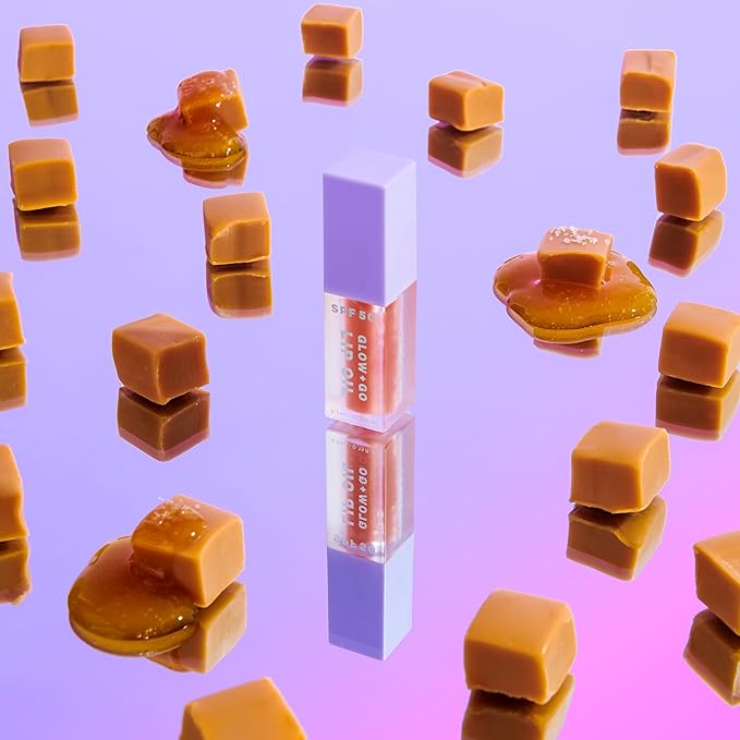 SPF50 Glow & Go Lip Oil: Caramel)