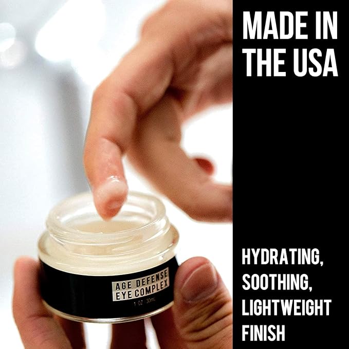 RUGGED & DAPPER Premium Men's Eye Cream | Age Defense for Dark Circles, Wrinkles & Puffy Eyes | Unscented | Hyaluronic Acid, Aloe + Argan Oil