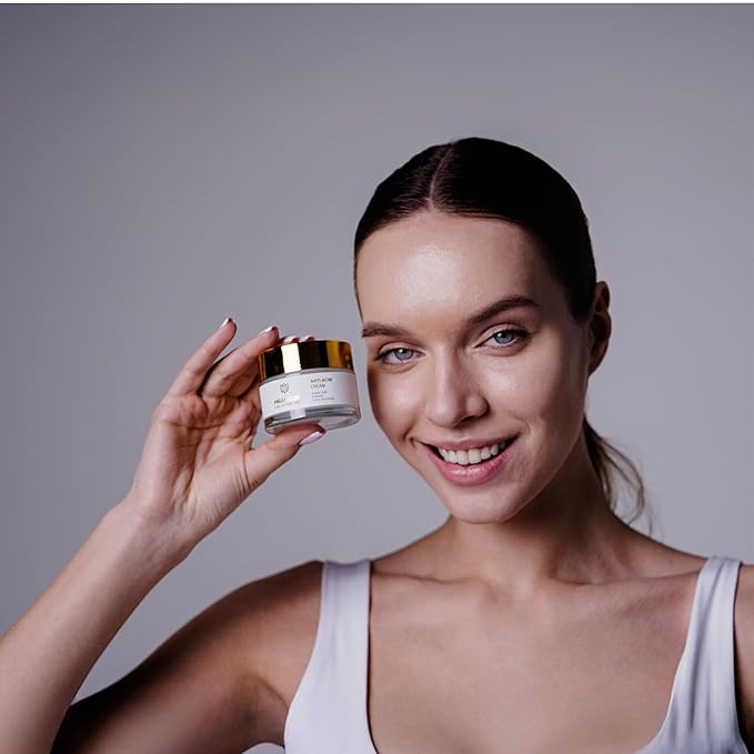 Anti-Acne Cream with %1 Azelaic Acid, Niacinamide, Prebiotic & Green Tea Extract, Oil Control & Skin Barrier Repair, 50ML for Oily & Acne-Prone Skin