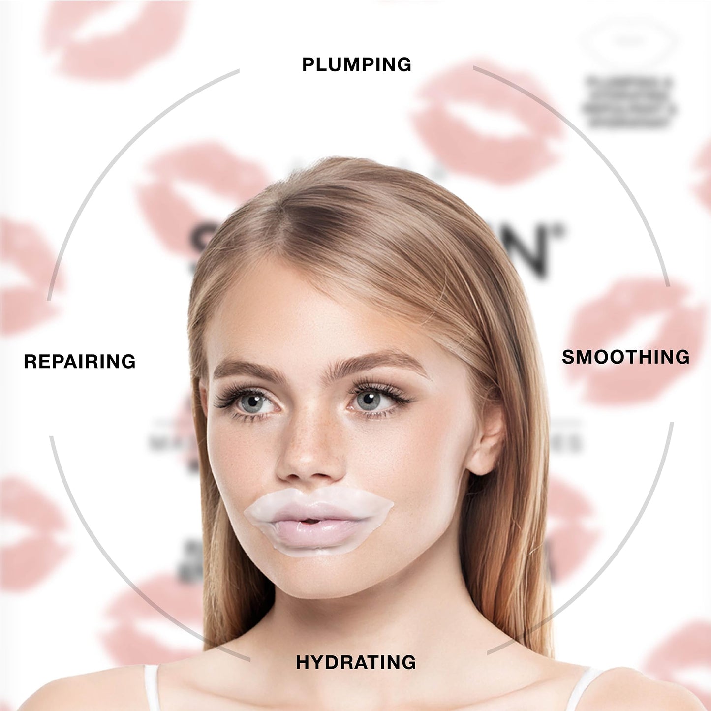 STARSKIN Dreamkiss 2x5g, Hydrating & Plumping Bio-Cellulose Lip Mask, Anti Wrinkle Patches for Lip, Evens Fine Lines & Wrinkles