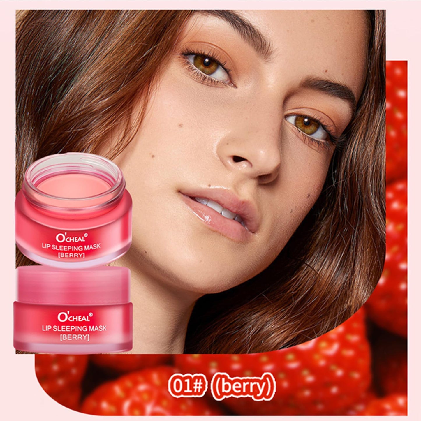 Nourish Hydrating Sleeping Lip Mask, Intense Hydration Night Lip Mask, Berry, 0.7oz