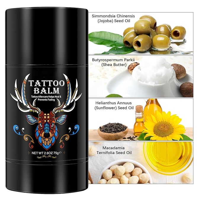 2pack Tattoo Aftercare Butter Balm, 2.6 oz, Old & New Tattoo Moisturizer Healing Brightener for Color Enhance, Natural Organic Tattoo Cream