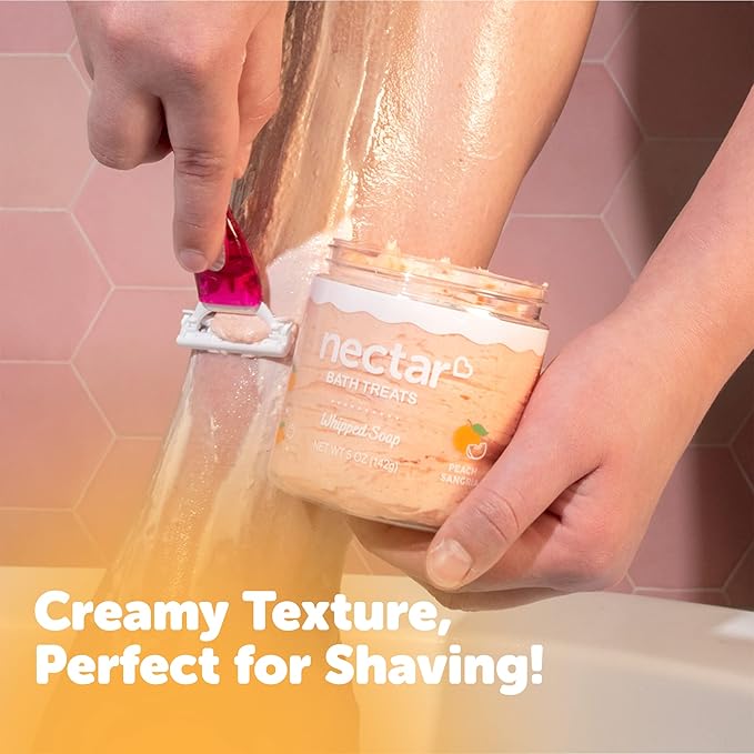 Nectar Life Whipped Soap and Shave Butter, 5 oz (Peach)