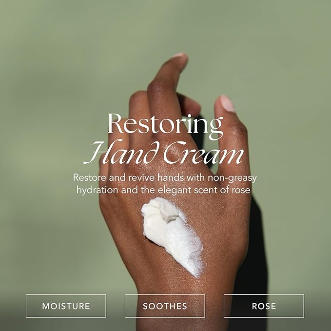 RANAVAT Restoring Hand Cream - Daily Hand Lotion for Dry Hands with Damask Rose - Non Greasy Hand Lotion for Everyday Dryness - Hydrates with Almond Oil & Vitamin E (1.7 oz)