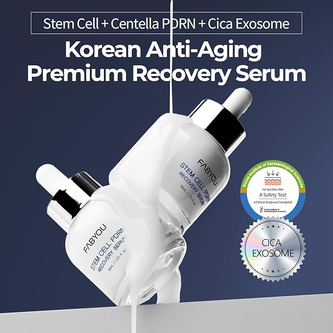 Centella PDRN & CICA Exosome Stem Cell Serum for Face 1.01 fl oz - Anti-Aging, Firming & Rejuvenating Facial Serum with Bakuchiol & Ceramide, Korean Skincare for Wrinkles, Barrier Repair & Hydrating