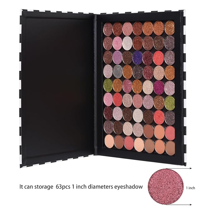 Extra Large Magnetic Palette Checkered Black Empty Makeup