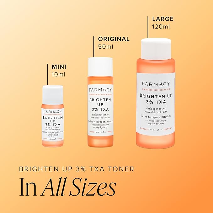 Farmacy 3% TXA Toner for Face - Brightening Face Toner for Oily Skin - Liquid Exfoliant with Azelaic Acid + 5% PHA to Target Visible Dullness + Help Reduce Uneven Skin Tone (50ml)