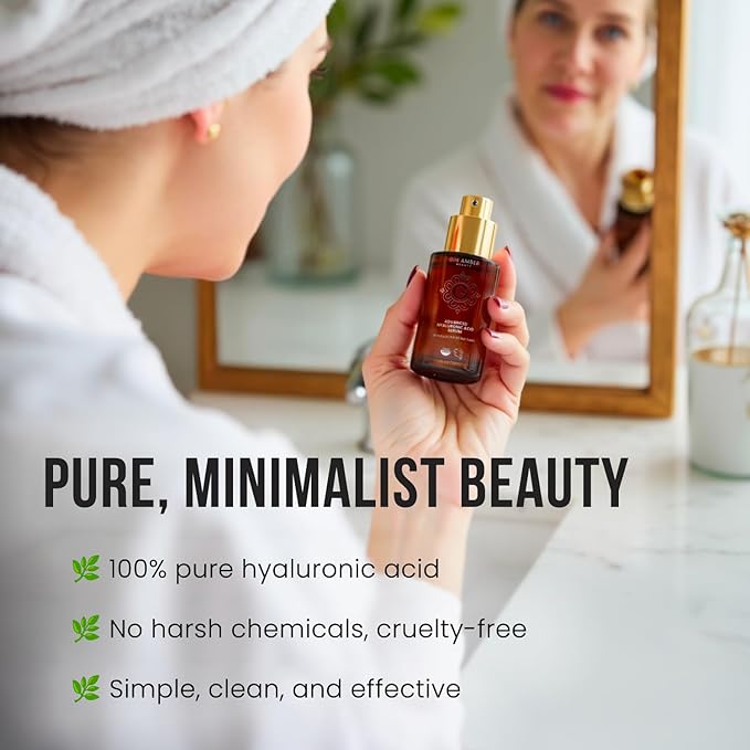 Gin Amber Beauty - Advanced Hyaluronic Acid Serum For Face - Hydrating Facial Serum - Face Serum Hyaluronic Acid (1 fl. oz, 30 ml)