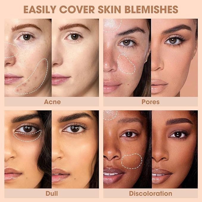 Cream Concealer Full Coverage Makeup, Matte Color Correcting (#07 DEEP)