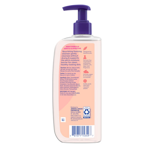 Clean & Clear Essentials Oil-Free Foaming Facial Cleanser, Daily Face Wash with Pro-Vitamin B5 Gently Removes Oil & Pore Clogging Impurities Without Drying Skin, Fragrance-Free, 8 fl. oz