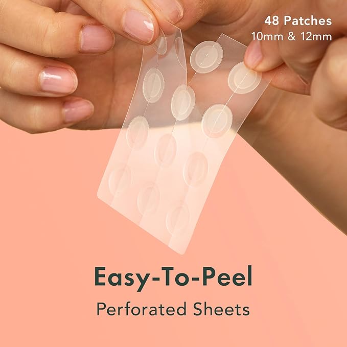 Rael Pimple Patches, Miracle Invisible Spot Cover - Hydrocolloid Acne Patch, Treatment for Breakouts, Absorbs Zits & Blemish, Korean Skin Care, 2 Sizes (48 Count)