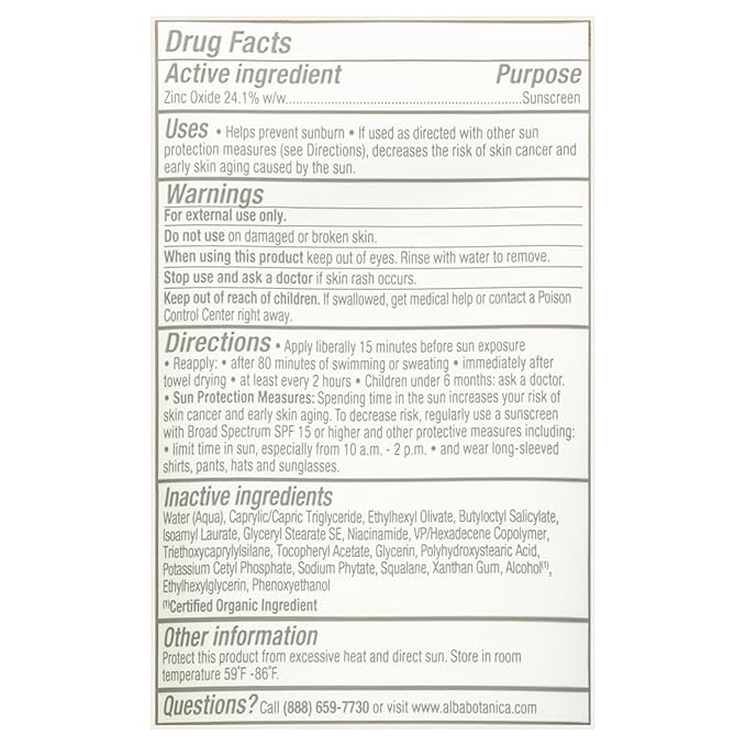 Alba Botanica Sheer Mineral Sunscreen Lotion, Broad Spectrum SPF 50, Fragrance Free, 3 fl oz