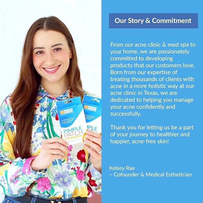 EZACNE™ Pimple Patches for Nose – Medical Grade Hydrocolloid Nose Pore Patches for Zits, Blemishes & Excess Oil – Overnight Pore & Whitehead Nose Strips (12 Count)