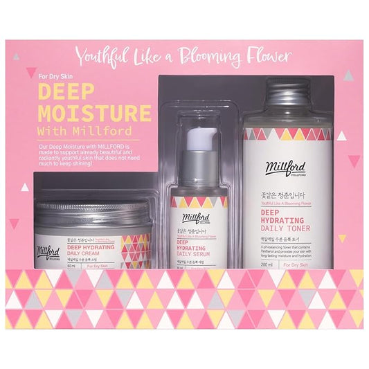 Deep Moisture Skincare Set with Panthenol Moisturizing
