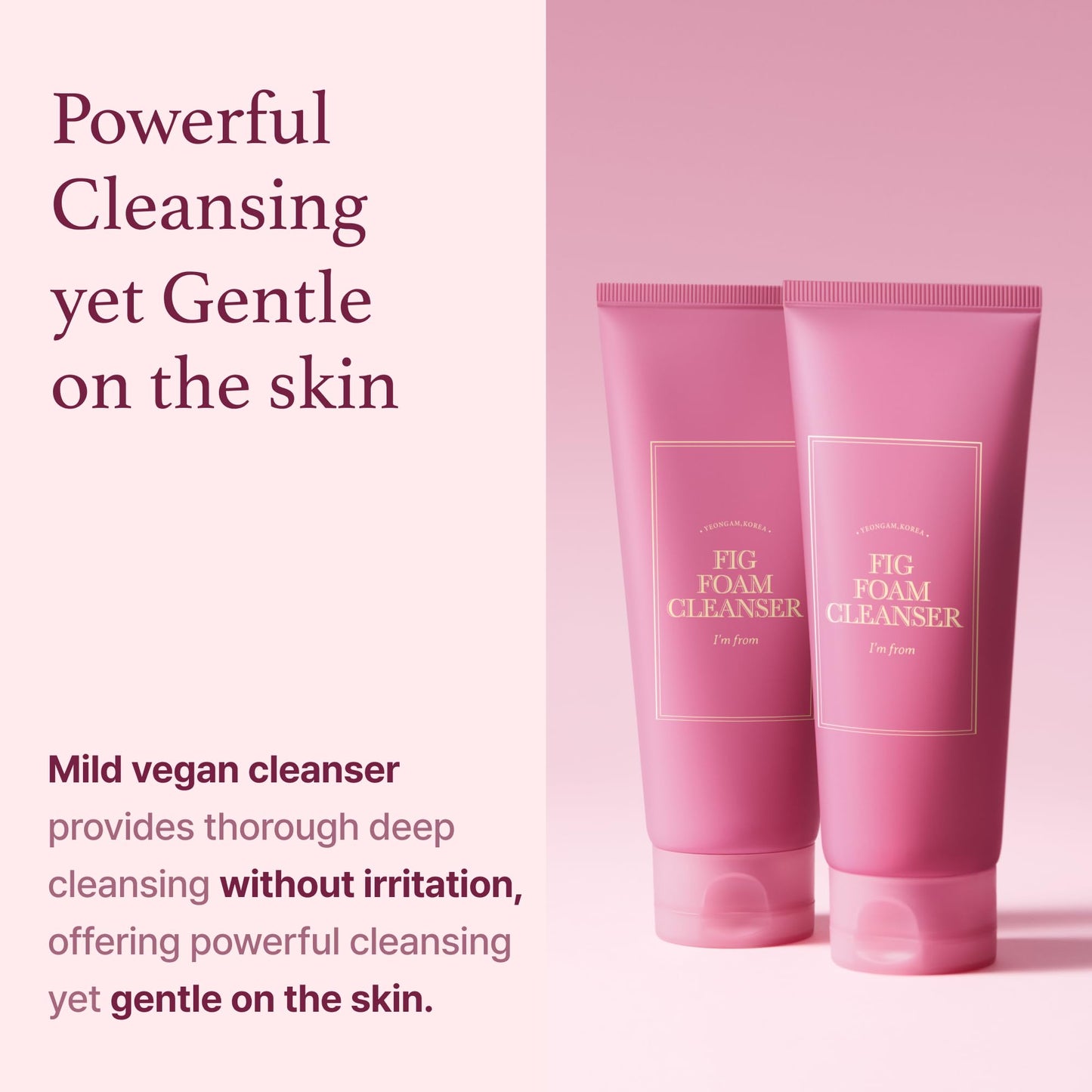 I’m from Fig Foam Cleanser, Korean Daily Gentle Face Wash for Oily, Sensitive Skin, Sebum Control, Mild Alkaline, Creamy Bubble, Lather, Exfoliating, Vegan, Hydrating, Pore Cleansing 5.07 fl oz