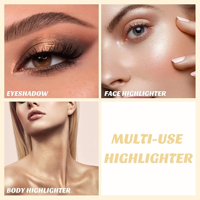 Boobeen Highlighter Powder Palette - Glow Shimmer Illuminator Brighten Skin