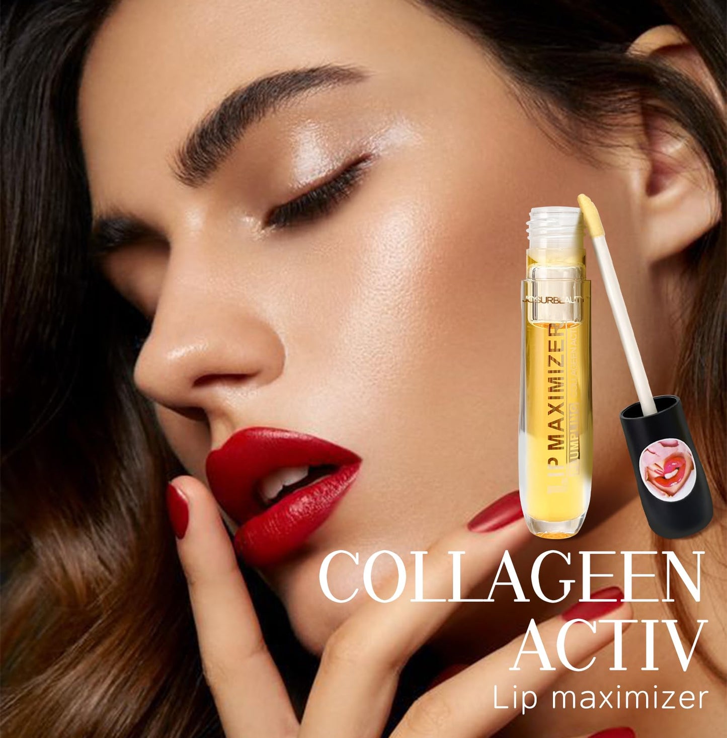 JOSURBEAUTY two faced lip injection extreme lip plumper gloss - hydrating lip oil & lip mask for plump, smooth lips, Hydrating & Reduce Fine Lines 5ML