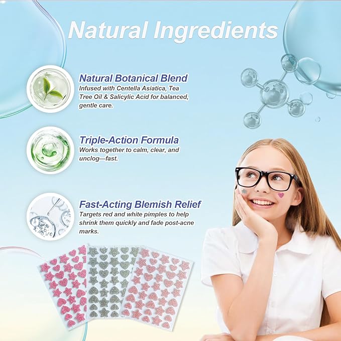 Star Pimple Patches for Face (120 Counts) Festival Beauty Party, Hydrocolloid Cute Acne Patches Cover Zits Blemishes, Zit Patches Spot Stickers Acid, Zit Patches Pads for Skin Care