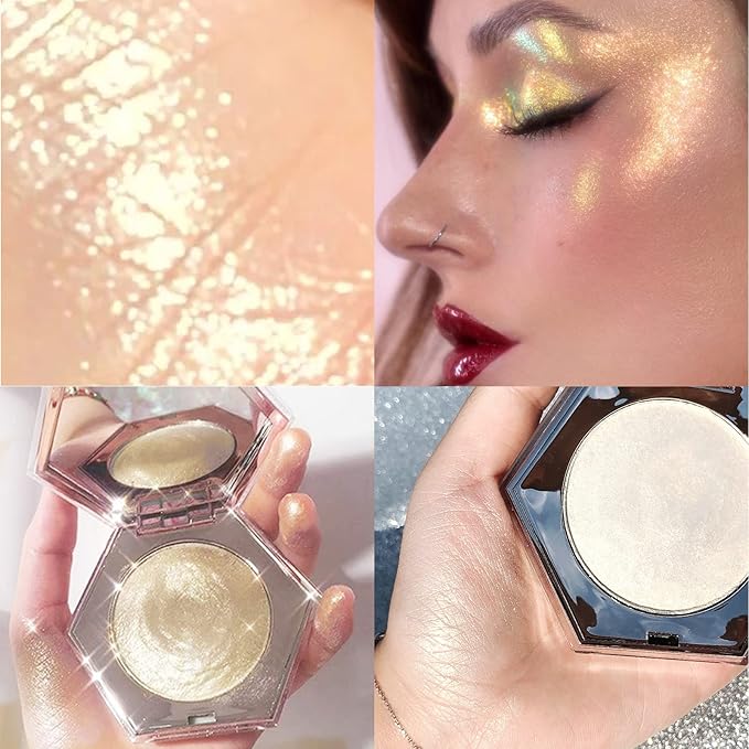 Erinde Champagne Gold Face Highlighter Makeup Palette, Shimmer