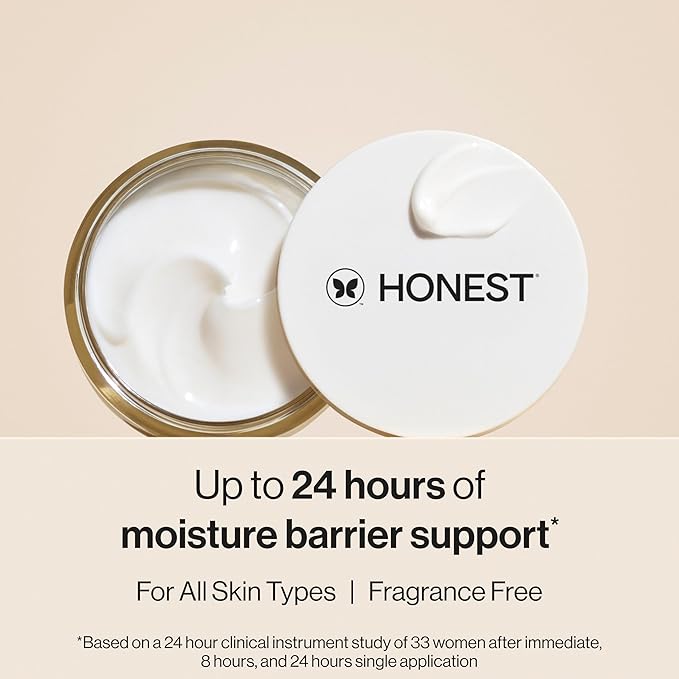 Honest Beauty Mini Hydrogel Cream with Hyaluronic Acid | Lightweight, Moisturizing Water Cream | Gentle for Sensitive Skin, Fragrance Free, Vegan | Travel Size, .57 fl oz
