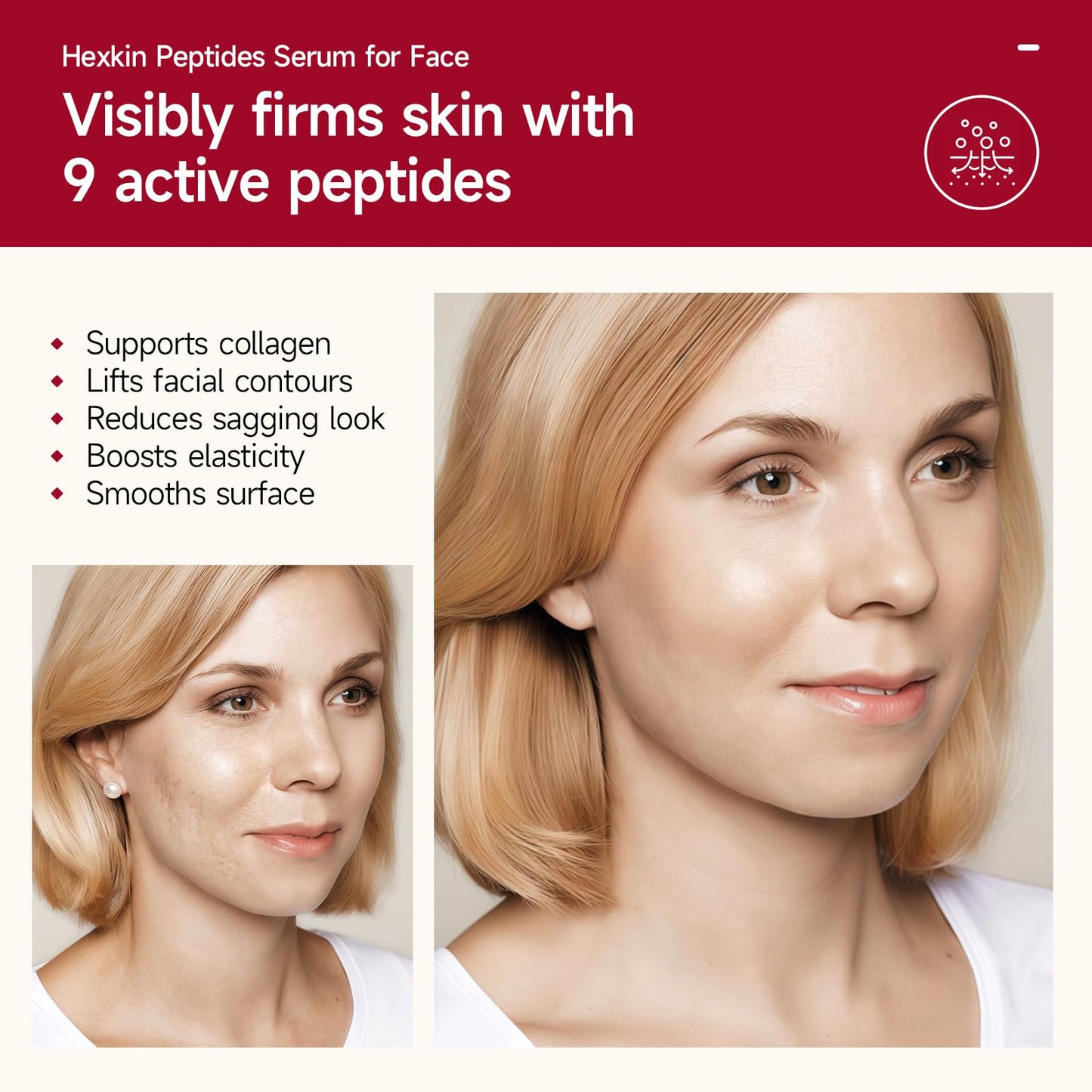 Hexkin Rejuvenating Face Serum Ampoule Set,Daily Essence with Hyaluronic Acid & Antioxidants | Korean Skincare for Hydrating, Firming, and Radiance Boost (5 x 2ml)