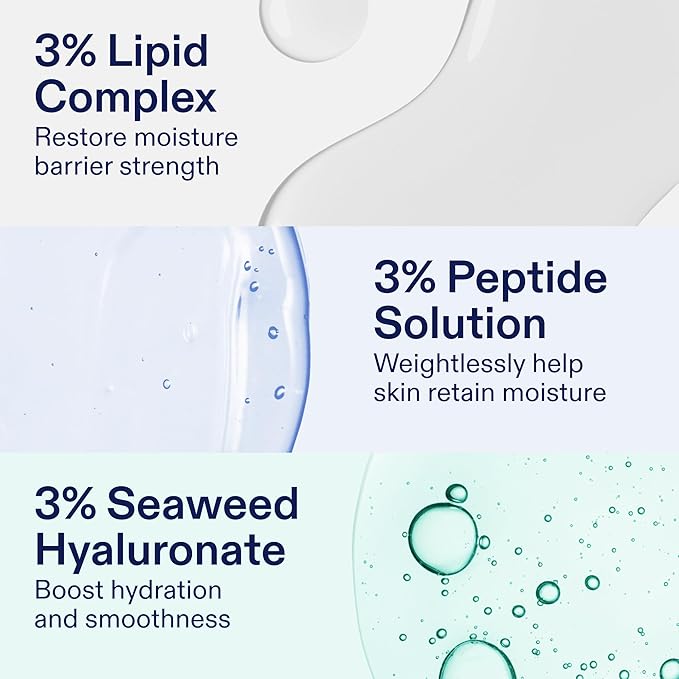 Skinfix Triple Lipid-Peptide Lotion - 1.7 oz - Lightweight, Hydrating Face Moisturizer - Non-Comedogenic - Fragrance Free - Vegan, Cruelty Free
