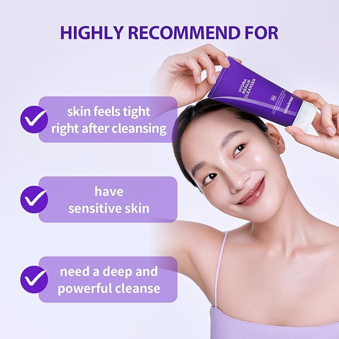 Dermafirm Hydra Repair Cleanser R4 Perilla Purple 150g – Hydrating and Soothing Facial Cleanser for Sensitive Skin