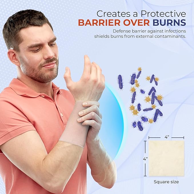 BurnFix® Burn Kit First Aid Recommended by Doctors, Comprehensive 25pcs First Aid Kit Includes First Aid Burn Cream, Burn Dressing, Gloves, Scissors, Wipes Burn Relief - Sunburn, Flame Burn, Burn Care