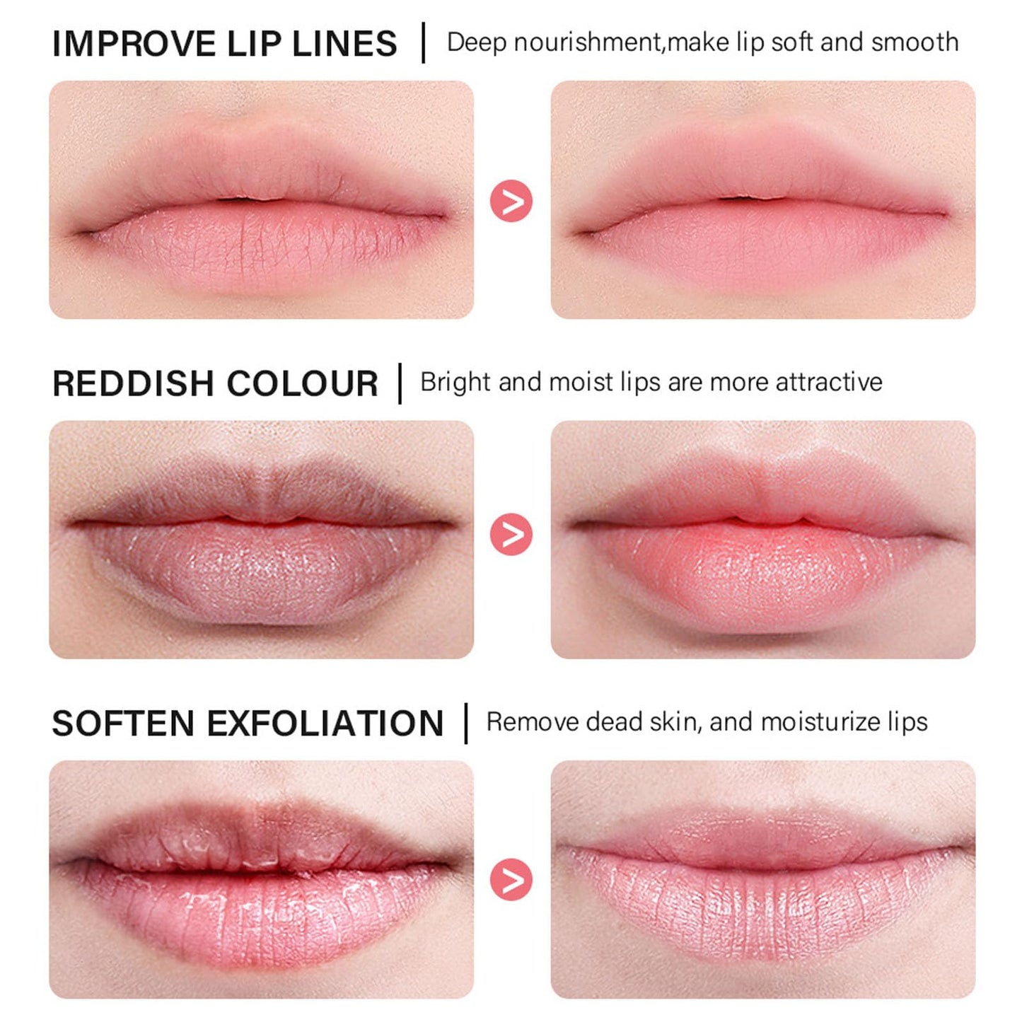 ARCHIDATE Lip Sleeping Mask for Dry Lips, Overnight Lip Mask, Deep Hydration, Restores Softness, Nourishes Dry Chapped Lips, Enriched with Natural Strawberry Extract & Vitamin E, Smooth Fine Lines