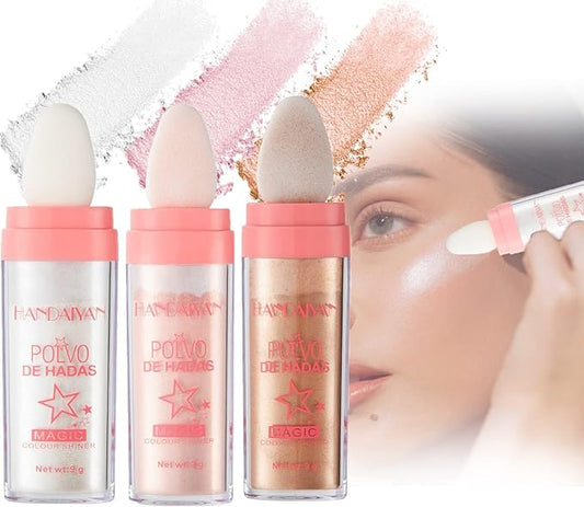3 Color Polvo De Hadas, Body Glitter Highlighter