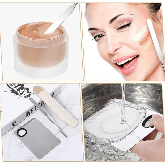 5 Pcs Makeup Spatula Korean Foundation Spatula Stainless