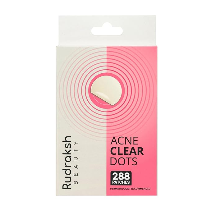 Rudraksh Pimple Patches for Face, 288 Counts, Hydrocolloid Pimple Patches, Invisible Patches for Face, Not Tested On Animals, 2 Multiple Sizes, Round Shape (288 Counts (2 Sizes))